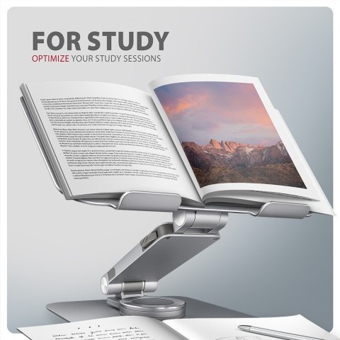 STND-LR Podstawa do laptopów aluminiowa 10-16" regulowane kąty nachylenia, obrót o 360 stopni
