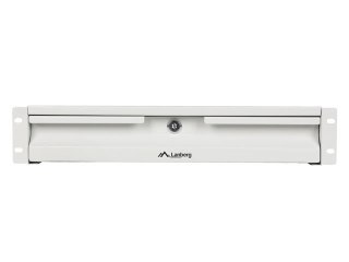 Szuflada do szaf 19 cali 2U 360mm szara 2U/483x360mm udźwig do 90kg montaż 4 punktowy