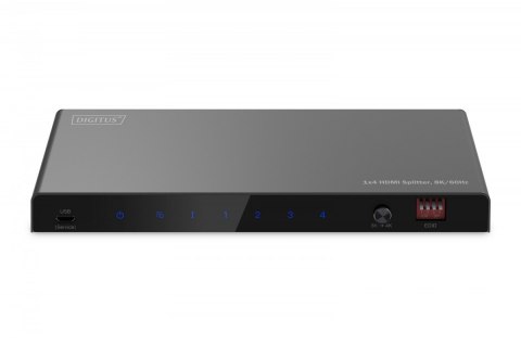 Rozdzielacz/Splitter HDMI 1x4, 8K/60Hz (4:4:4) z HDR, 48 Gbps, HDCP 2.3. Toslink / Stereo, EDID Rozdzielacz/Splitter HDMI 1x4, 8K/60Hz (4:4:4) z HDR, 48 Gbps, HDCP 2.3. Toslink / Stereo, EDID
