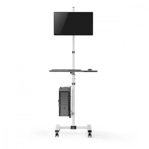 Stand wózek do monitora CPU na kółkach MC-793 W Biały Stand wózek do monitora CPU na kółkach MC-793 W Biały
