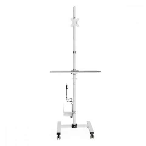 Stand wózek do monitora CPU na kółkach MC-793 W Biały Stand wózek do monitora CPU na kółkach MC-793 W Biały