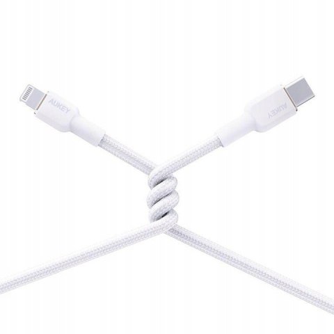 CB-NAC1 White nylonowy kabel USB C - USB A | 1m | 3A | 60W PD | 20V CB-NAC1 White nylonowy kabel USB C - USB A | 1m | 3A | 60W PD | 20V