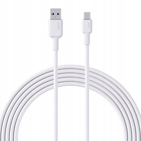 CB-NAC1 White nylonowy kabel USB C - USB A | 1m | 3A | 60W PD | 20V CB-NAC1 White nylonowy kabel USB C - USB A | 1m | 3A | 60W PD | 20V