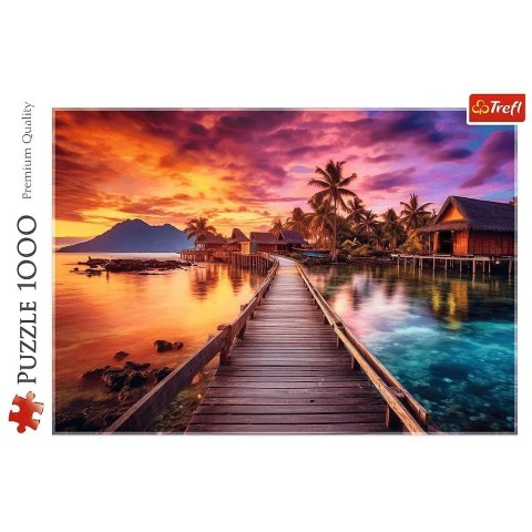 Puzzle 1000 elementów Rajska wyspa morze palmy Puzzle 1000 elementów Rajska wyspa morze palmy