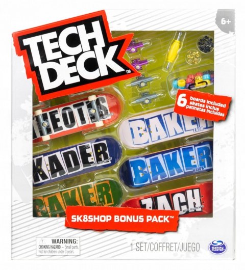 Zestaw 6 deskorolek Tech Deck Baker Zestaw 6 deskorolek Tech Deck Baker
