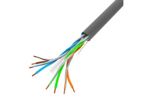 Kabel LAN UTP 1GB/S drut CCA 100m szary Kabel LAN UTP 1GB/S drut CCA 100m szary