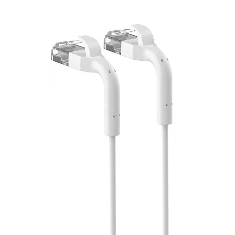 Patchcord kat.6a U/FTP 1Gbps miedź kabel sieciowy skrętka, łamana końcówka 10m biały Patchcord kat.6a U/FTP 1Gbps miedź kabel sieciowy skrętka, łamana końcówka 10m biały