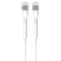 Patchcord kat.6a U/FTP 1Gbps miedź kabel sieciowy skrętka, łamana końcówka 10m biały