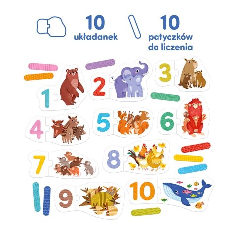 Puzzle do pary - Cyferki Puzzle do pary - Cyferki