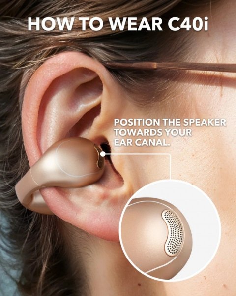 Słuchawki bezprzewodowe Soundcore C40i Bluetooth złote Słuchawki bezprzewodowe Soundcore C40i Bluetooth złote