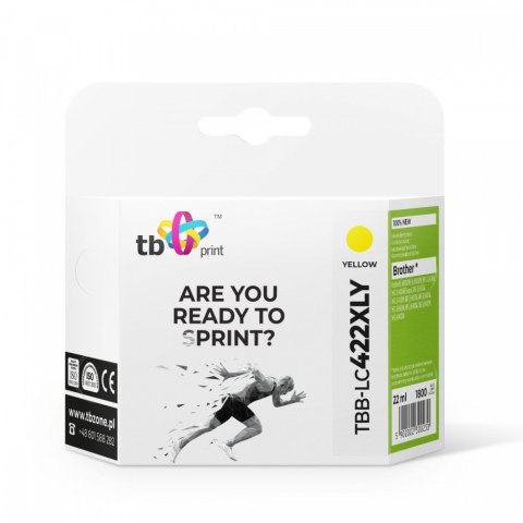 Tusz do Brother MFC-J5340DW TBB-LC422XLY 100% nowy żółty Tusz do Brother MFC-J5340DW TBB-LC422XLY 100% nowy żółty