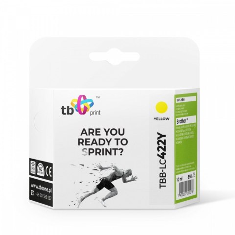 Tusz do Brother MFC-J5340DW TBB-LC422Y 100% nowy żółty Tusz do Brother MFC-J5340DW TBB-LC422Y 100% nowy żółty