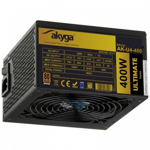 Zasilacz ATX AK-U4-400 400W 80+ Bronze Zasilacz ATX AK-U4-400 400W 80+ Bronze
