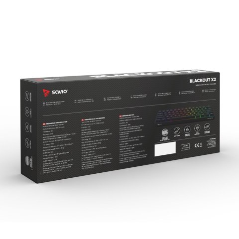 Klawiatura mechaniczna BLACKOUT X2 OUTEMU Red, Hot Swap