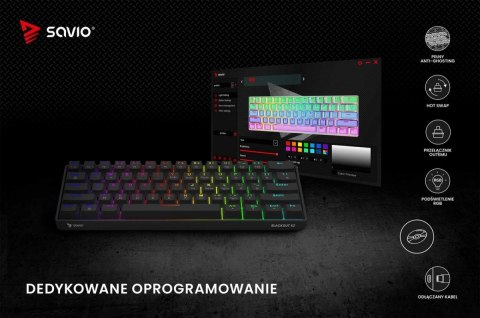Klawiatura mechaniczna BLACKOUT X2 OUTEMU Red, Hot Swap