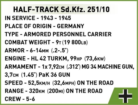 Klocki Half-Truck Sd.Kfz.251 500 klocków