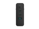 Ładowarka sieciowa Ribera GAN 3xUSB-C + 1x USB-A 100W czarna