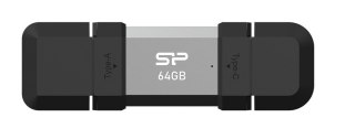 Pendrive C51 64GB USB-A USB-C 120 MB/s Srebrny