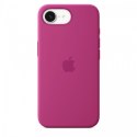 Etui silikonowe do iPhonea 16e - żywy róż