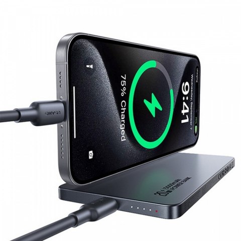 PowerBank 5000mAh 20W Indukcyjny Magsafe PD Fast Charge tytanowy