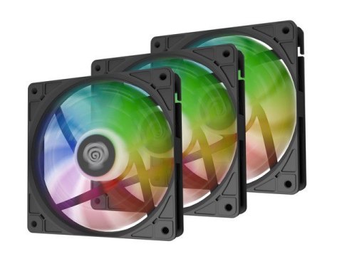 Zestaw 3 wentylatorów Genesis OXAL 120 ARGB czarny Zestaw 3 wentylatorów Genesis OXAL 120 ARGB czarny