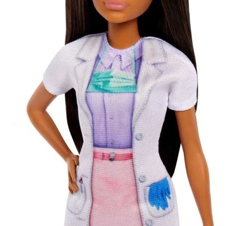 Lalka Barbie Lekarz Dentystka z pacjentem ciemne włosy Lalka Barbie Lekarz Dentystka z pacjentem ciemne włosy