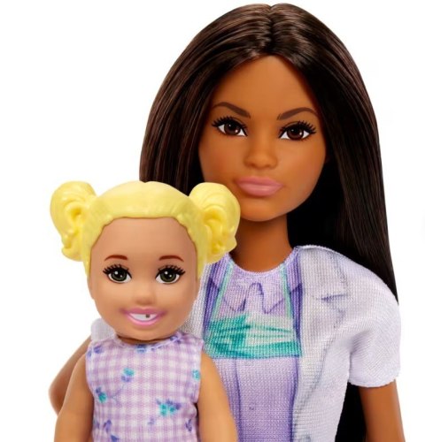 Lalka Barbie Lekarz Dentystka z pacjentem ciemne włosy Lalka Barbie Lekarz Dentystka z pacjentem ciemne włosy