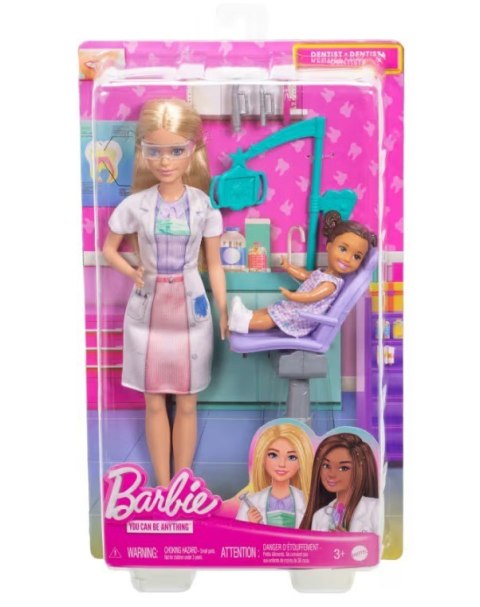 Lalka Barbie Lekarz Dentystka z pacjentem Lalka Barbie Lekarz Dentystka z pacjentem