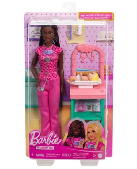 Lalka Barbie Lekarz Pediatra ciemne włosy Lalka Barbie Lekarz Pediatra ciemne włosy
