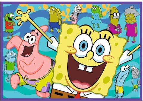 Puzzle 4x250 elementów SpongeBob Szalony świat Puzzle 4x250 elementów SpongeBob Szalony świat