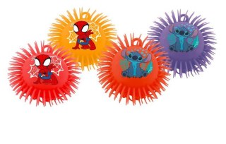 Piłka kudłata Spidey,Stitch Display 12 sztuk