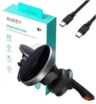 HD-MC13 ładowarka samochodowa bezprzewodowa Qi2 15W 3A + kabel USB-C