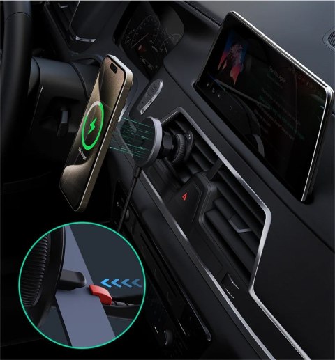HD-MC13 ładowarka samochodowa bezprzewodowa Qi2 15W 3A + kabel USB-C