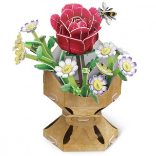 Puzzle 3D Bukiet kwiatów - Róże