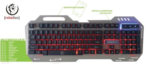 Klawiatura metalowa podwietlana gaming Rebeltec DISCOVERY 2 Klawiatura metalowa podwietlana gaming Rebeltec DISCOVERY 2