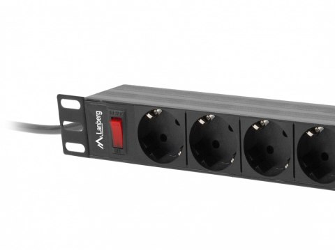 Listwa zasilająca Rack PDU 19 cali 1U 16A 9xSchuko 3m Czarna Listwa zasilająca Rack PDU 19 cali 1U 16A 9xSchuko 3m Czarna