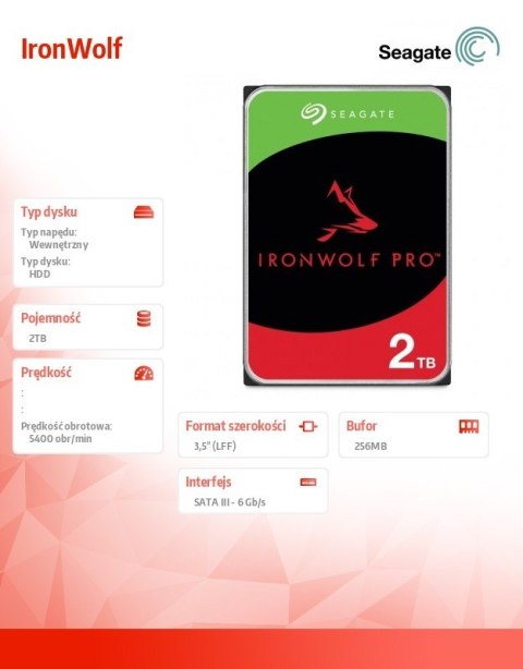 Dysk IronWolf 2TB 3,5 256MB ST2000VN003 Dysk IronWolf 2TB 3,5 256MB ST2000VN003