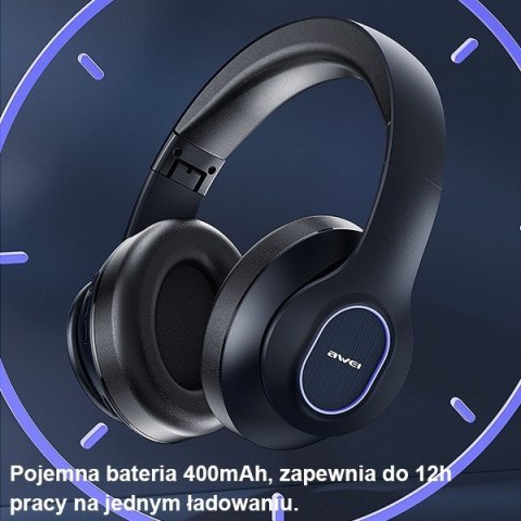 Słuchawki Bluetooth A100BL Nauszne Black Słuchawki Bluetooth A100BL Nauszne Black