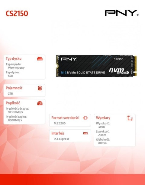 Dysk SSD 2TB M.2 2280 CS2150 M280CS2150-2TB-TB Dysk SSD 2TB M.2 2280 CS2150 M280CS2150-2TB-TB