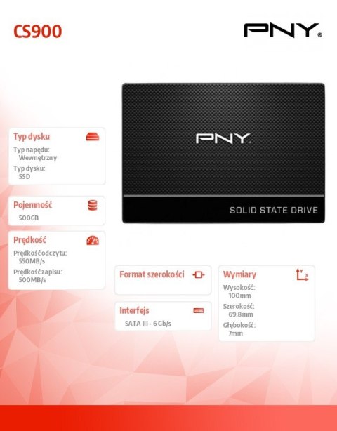 Dysk SSD 500GB 2,5 S3 BULK SSD7CS900-500-SI Dysk SSD 500GB 2,5 S3 BULK SSD7CS900-500-SI