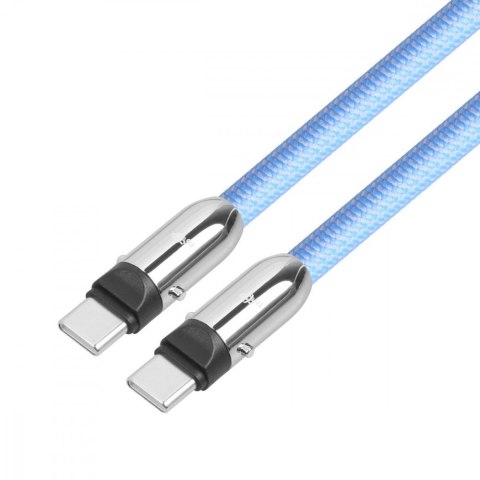 Kabel 2w1 USB C smycz 1m błękitny Kabel 2w1 USB C smycz 1m błękitny