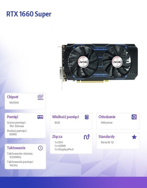 Karta graficzna - Geforce GTX1660 SUPER 6GB GDDR6 192Bit DP DVI HDMI ATX Dual V4 Karta graficzna - Geforce GTX1660 SUPER 6GB GDDR6 192Bit DP DVI HDMI ATX Dual V4