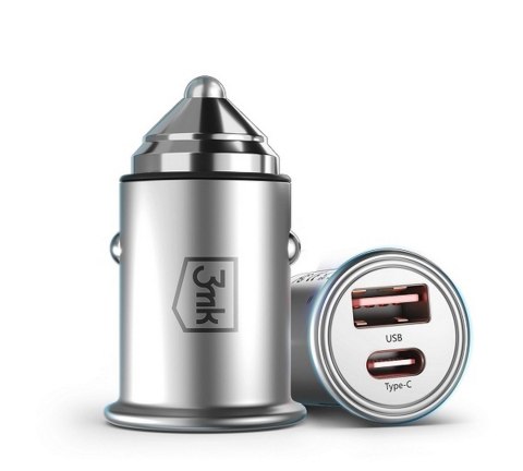 Ładowarka samochodowa 30W 1xUSB-C+USB-A PD Ładowarka samochodowa 30W 1xUSB-C+USB-A PD