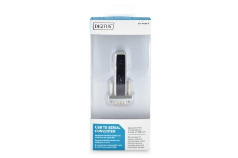Konwerter/Adapter USB 1.1 do RS232 (DB9) z kablem Typ USB A M/Ż 80cm Konwerter/Adapter USB 1.1 do RS232 (DB9) z kablem Typ USB A M/Ż 80cm