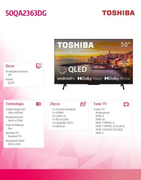 Telewizor QLED 50 cali 50QA2363DG