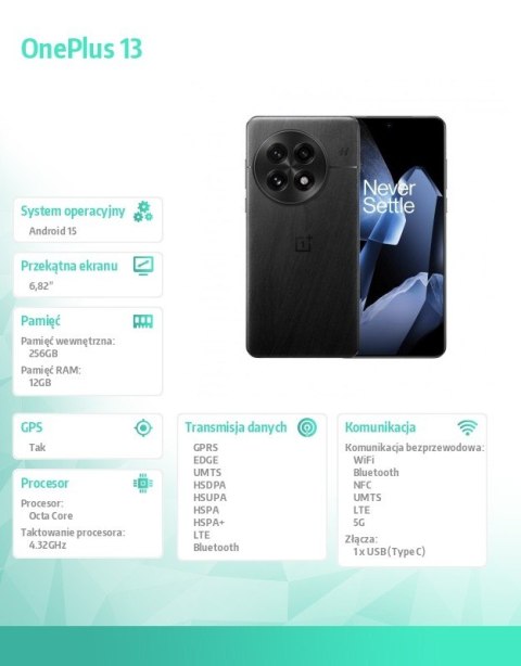 Smartfon 13 5G 12/256 GB CPH2653 czarny Smartfon 13 5G 12/256 GB CPH2653 czarny