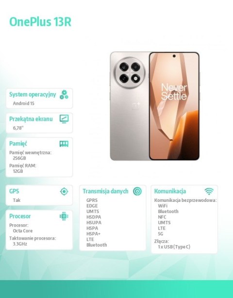 Smartfon 13R 5G 12/256GB CPH2645 beżowy Smartfon 13R 5G 12/256GB CPH2645 beżowy