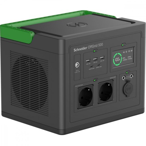 Stacja zasilania PPS500-GR Schneider OffGrid Portable Power Station 500, 517Wh Lithium-ion, 2 Schuko, Sinewave Stacja zasilania PPS500-GR Schneider OffGrid Portable Power Station 500, 517Wh Lithium-ion, 2 Schuko, Sinewave