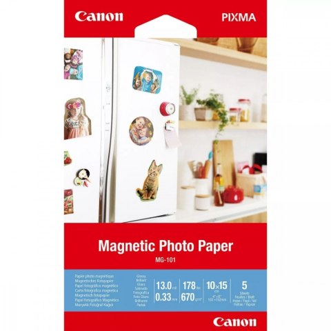 Magnetyczny papier fotograficzny MG-101 10x15 5 arkuszy 3634C002 Magnetyczny papier fotograficzny MG-101 10x15 5 arkuszy 3634C002