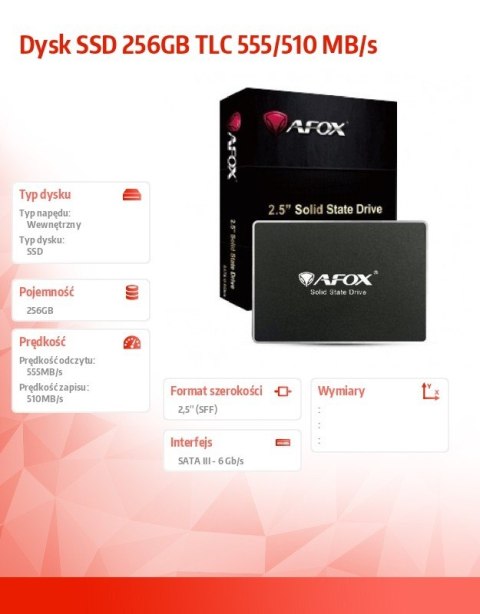 Dysk SSD 256GB TLC 555/510 MB/s Dysk SSD 256GB TLC 555/510 MB/s